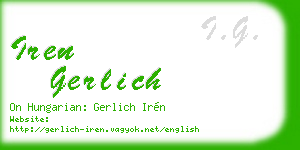 iren gerlich business card